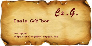 Csala Gábor névjegykártya